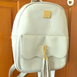 Mini Gray Long strap backpack